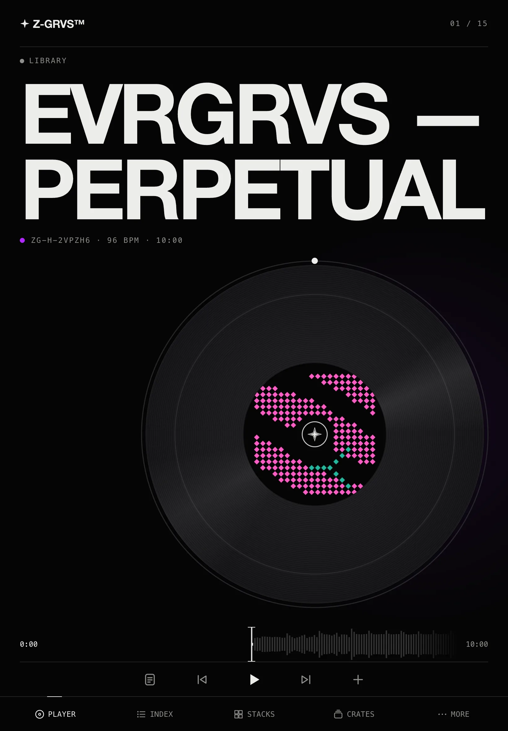 The sound system on an iPad in portrait